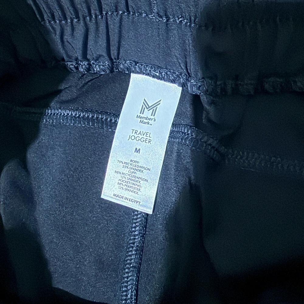 Members Mark travel joggers navy and black bundle- size Medium